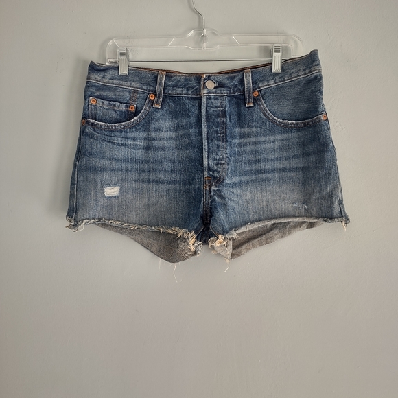 Levi's Cut Off Distressed Denim Shorts Size 29